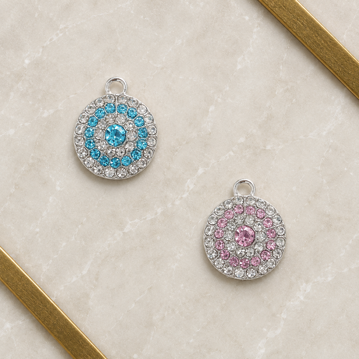 Crystal Evil Eye Charm