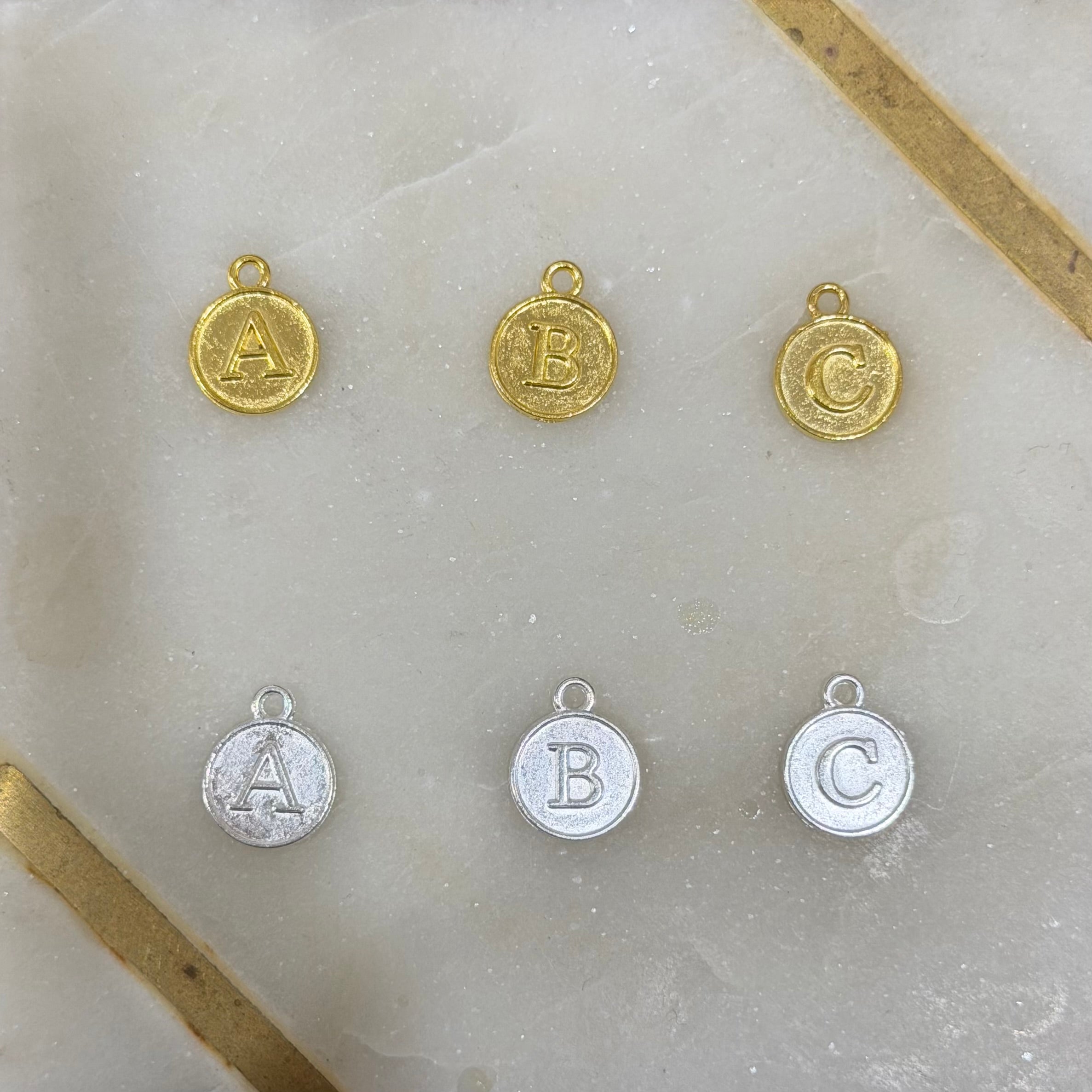 Silver/Gold Letter Charm