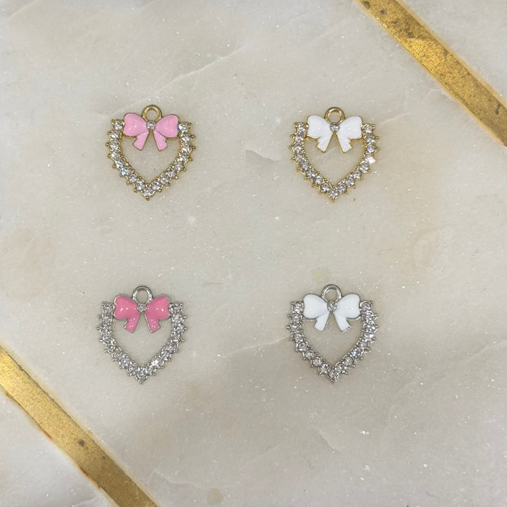Shimmering Heart/Bow Charm
