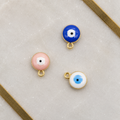 Gold Enamel Evil Eye Charm