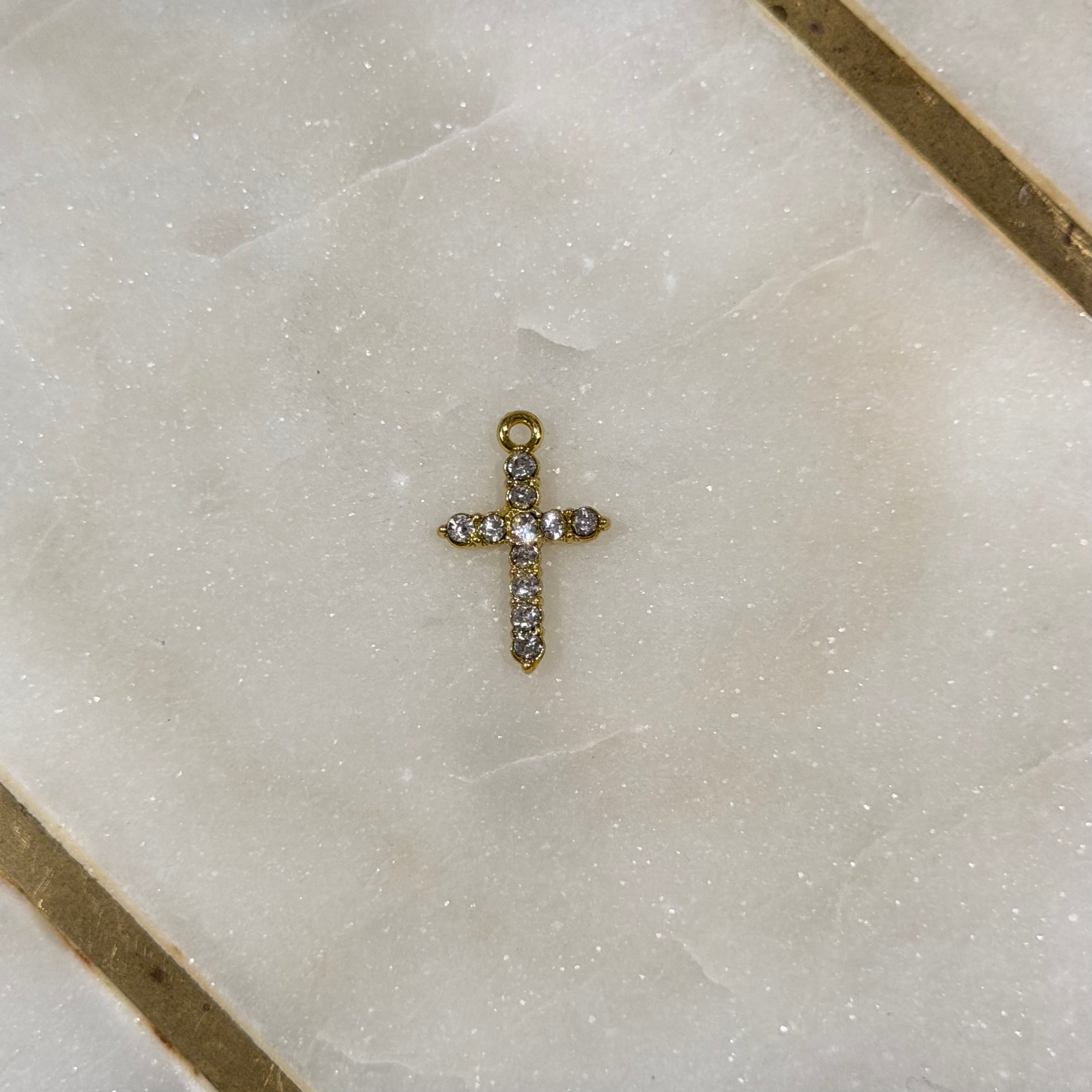 Shimmering Cross Charm