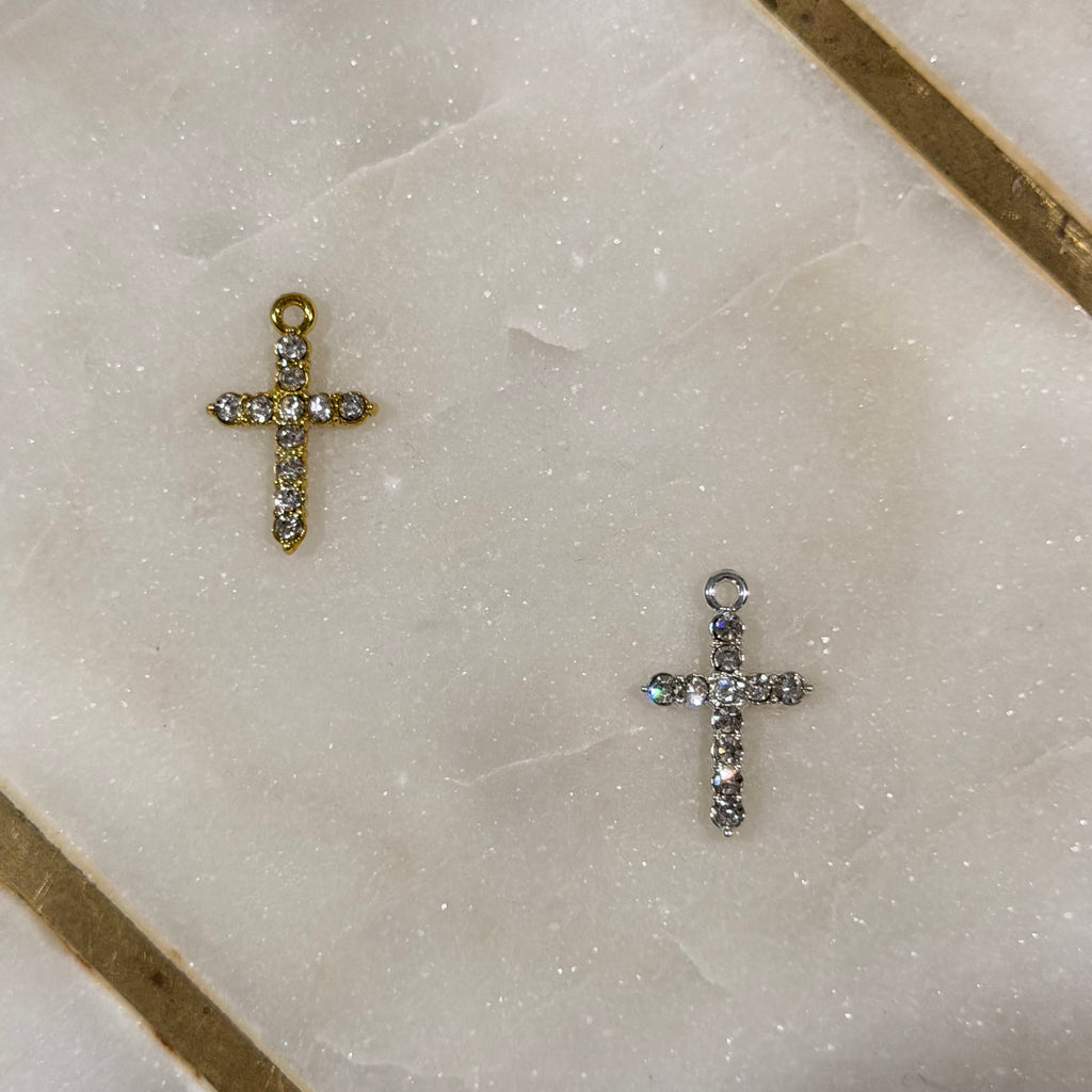 Shimmering Cross Charm