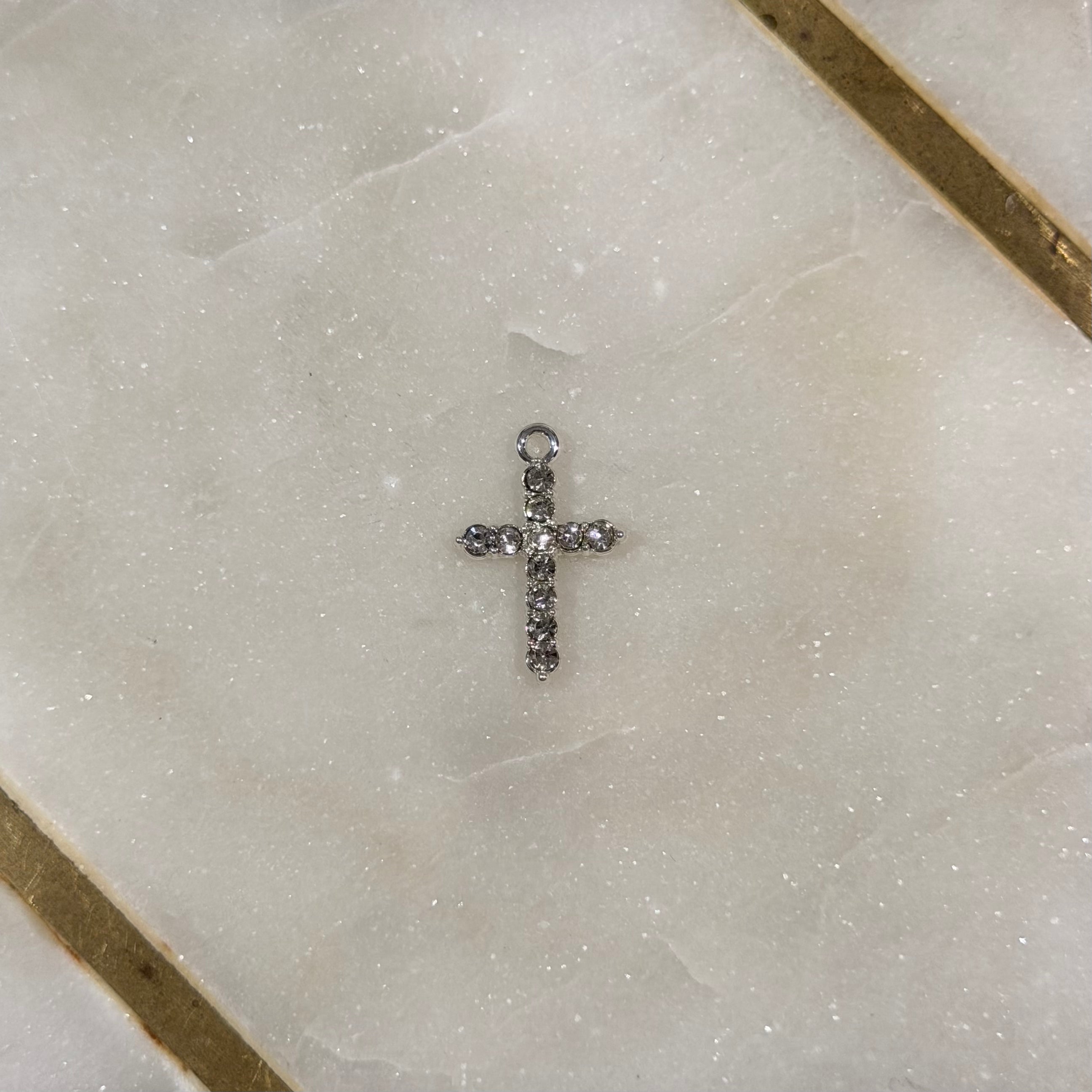 Shimmering Cross Charm
