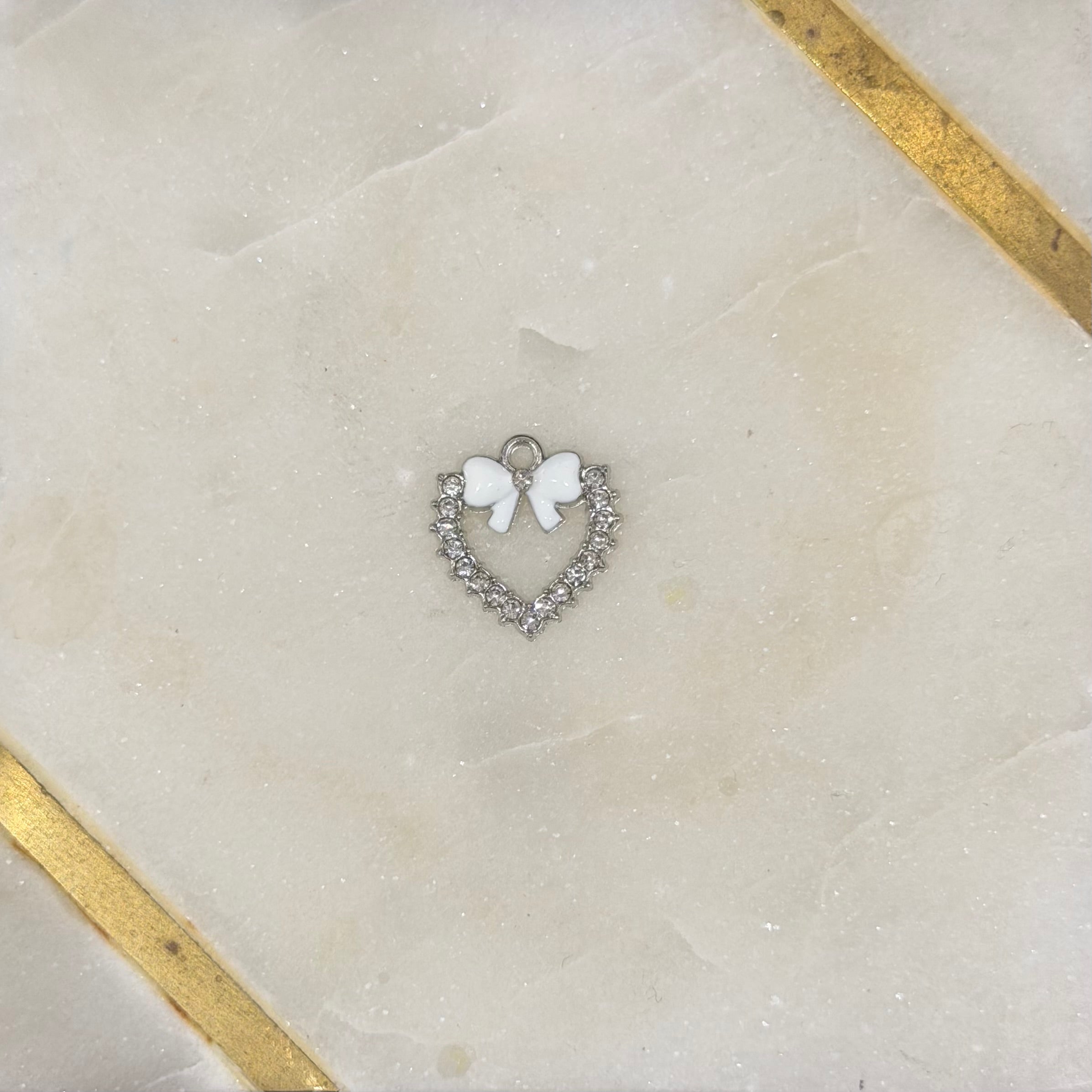 Shimmering Heart/Bow Charm