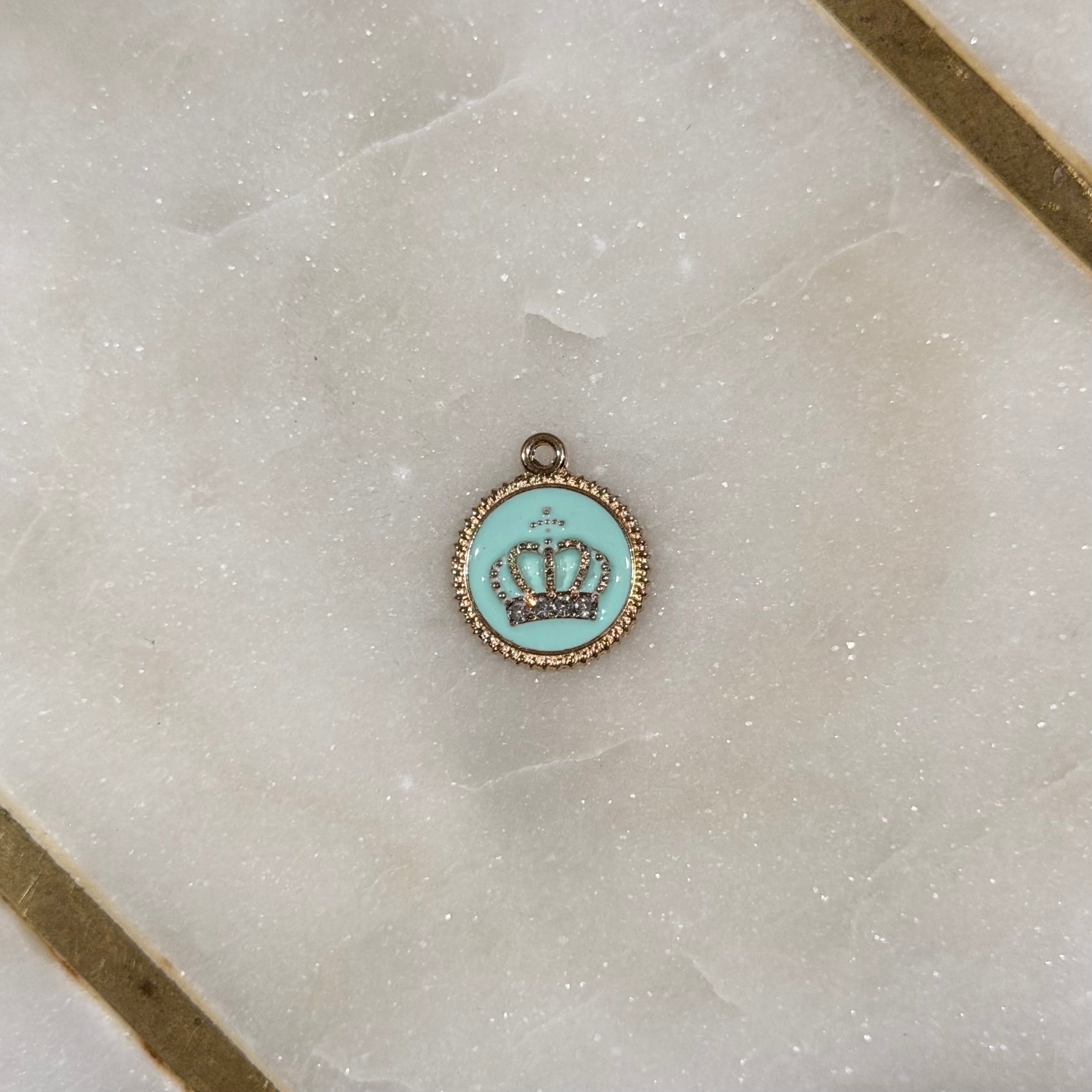 Enamel Crown Charm