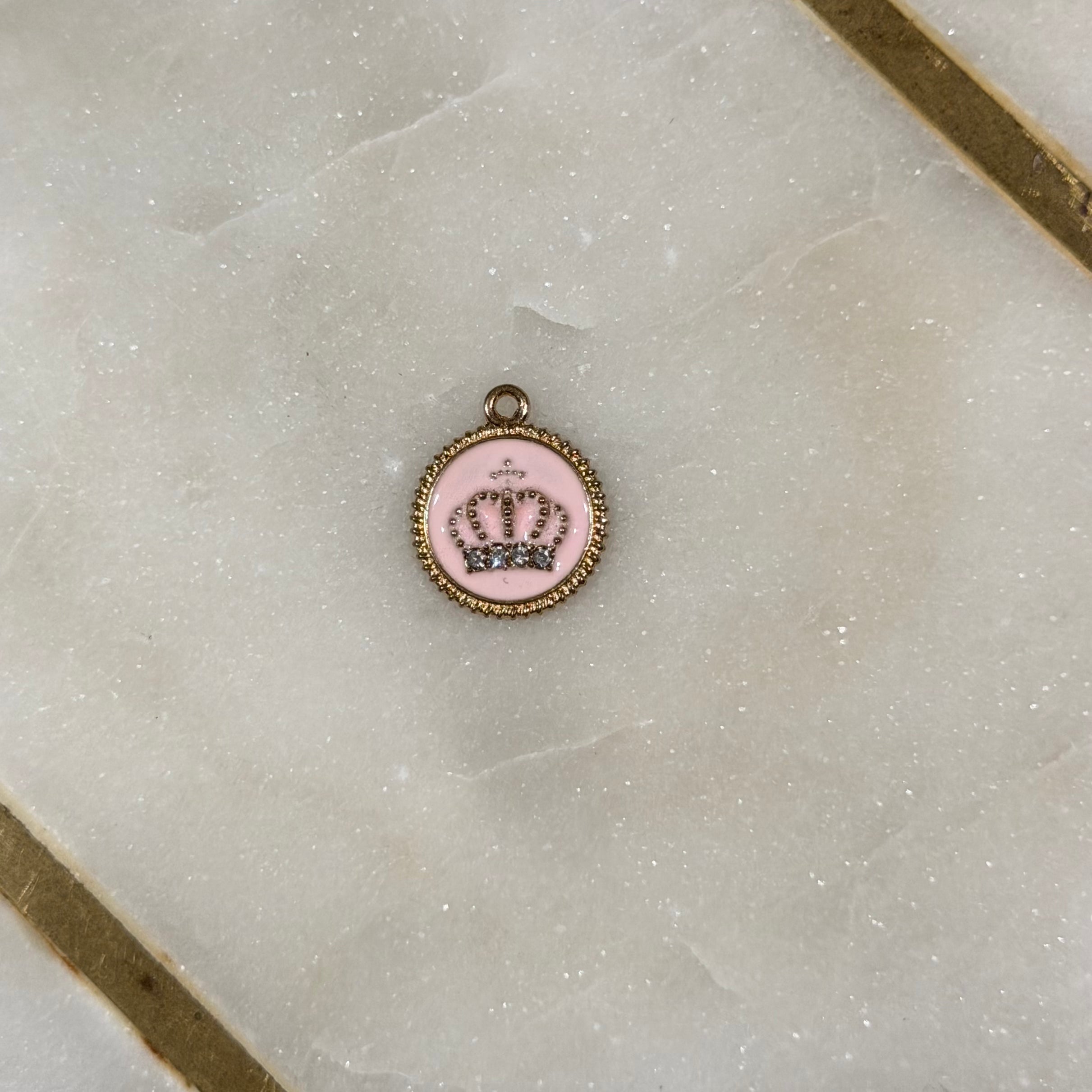Enamel Crown Charm