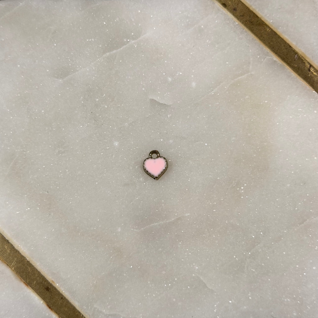 Enamel Heart Charm (Gold)