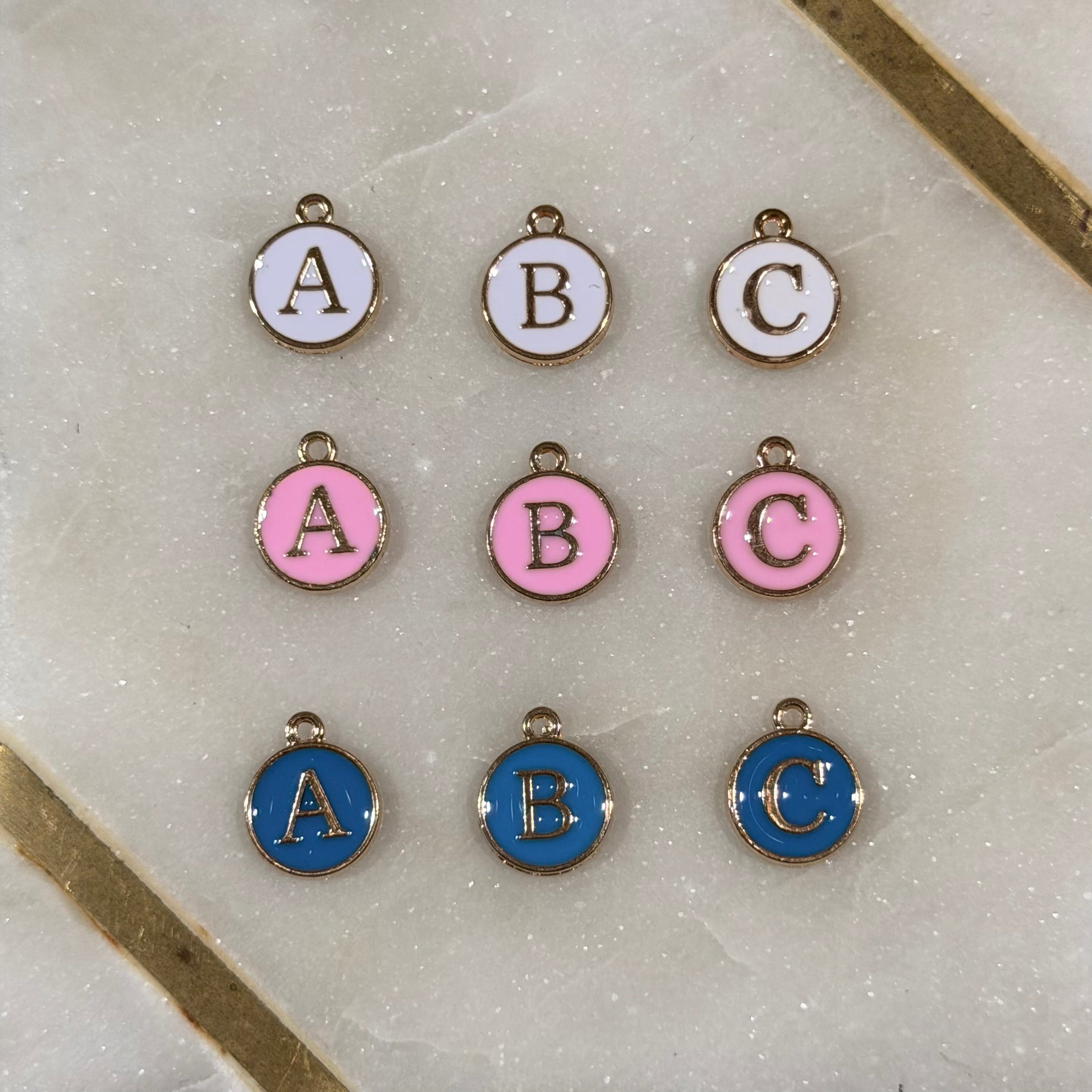 Enamel Letter Charm