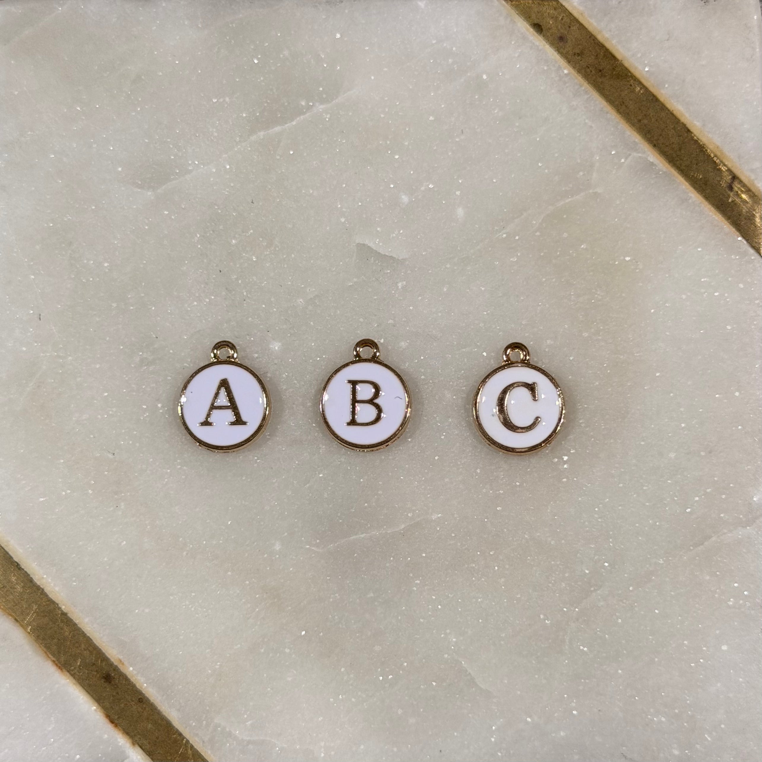 Enamel Letter Charm