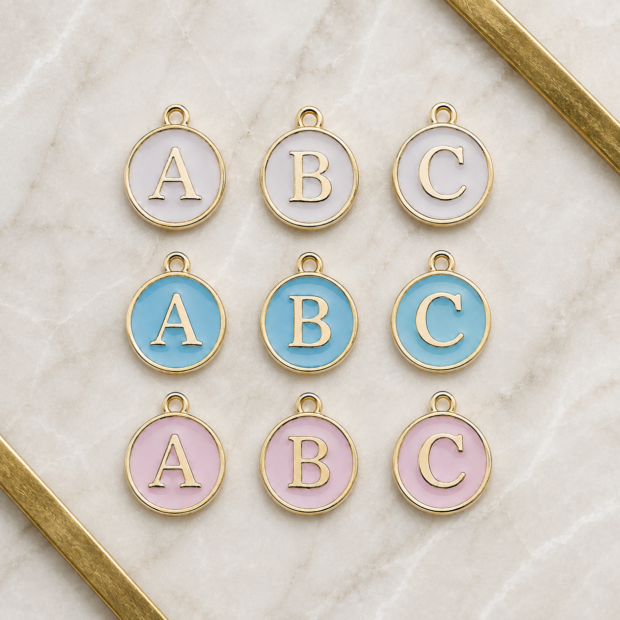 Enamel Letter Charm