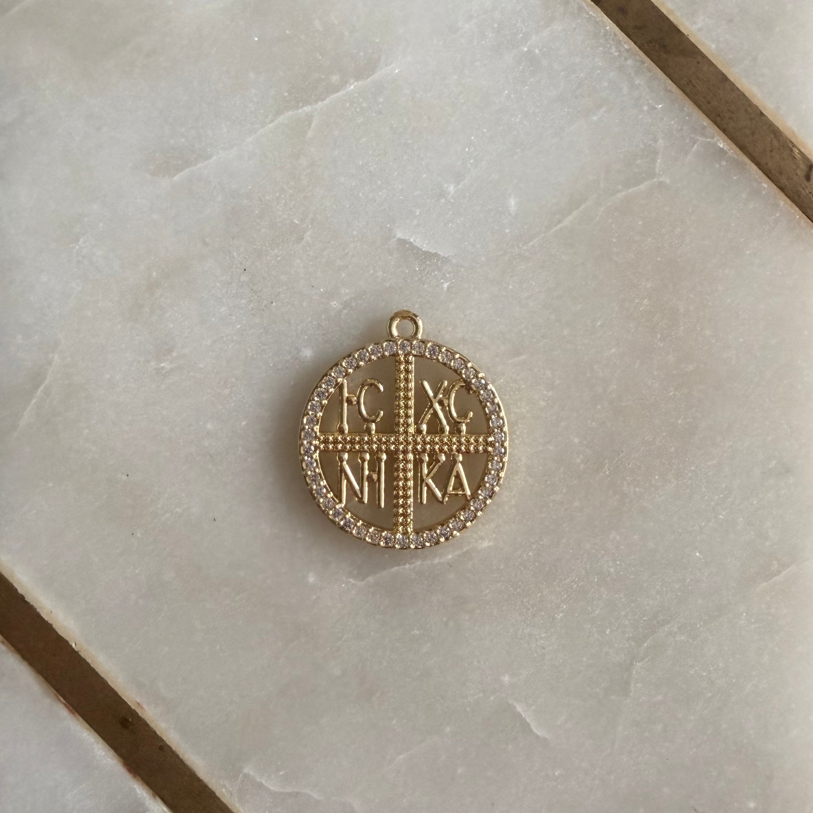 Crystal Greek IC XC NIKA Charm