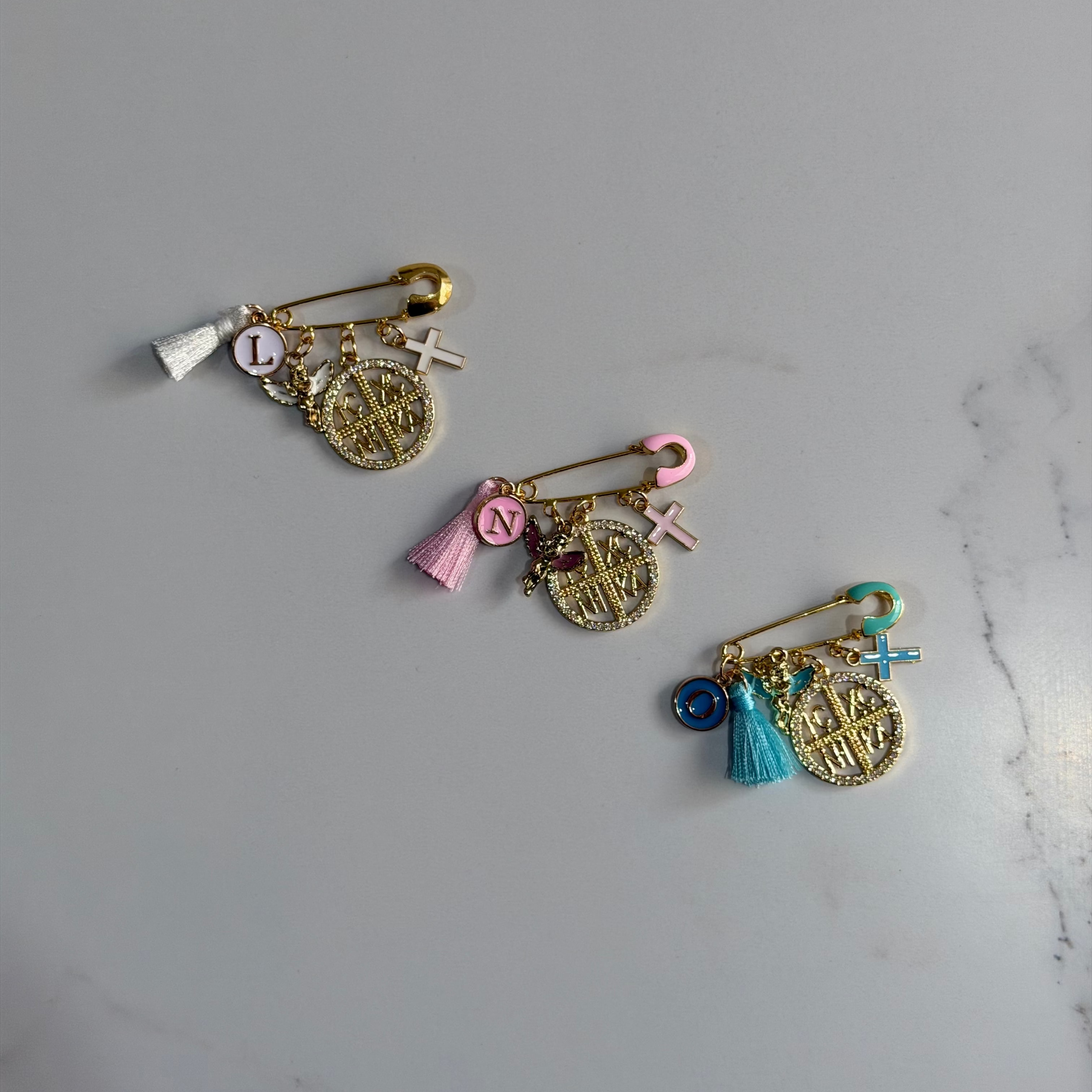 Sparkling Greek Orthodox Baby Keepsake Pin – IC XC NIKA