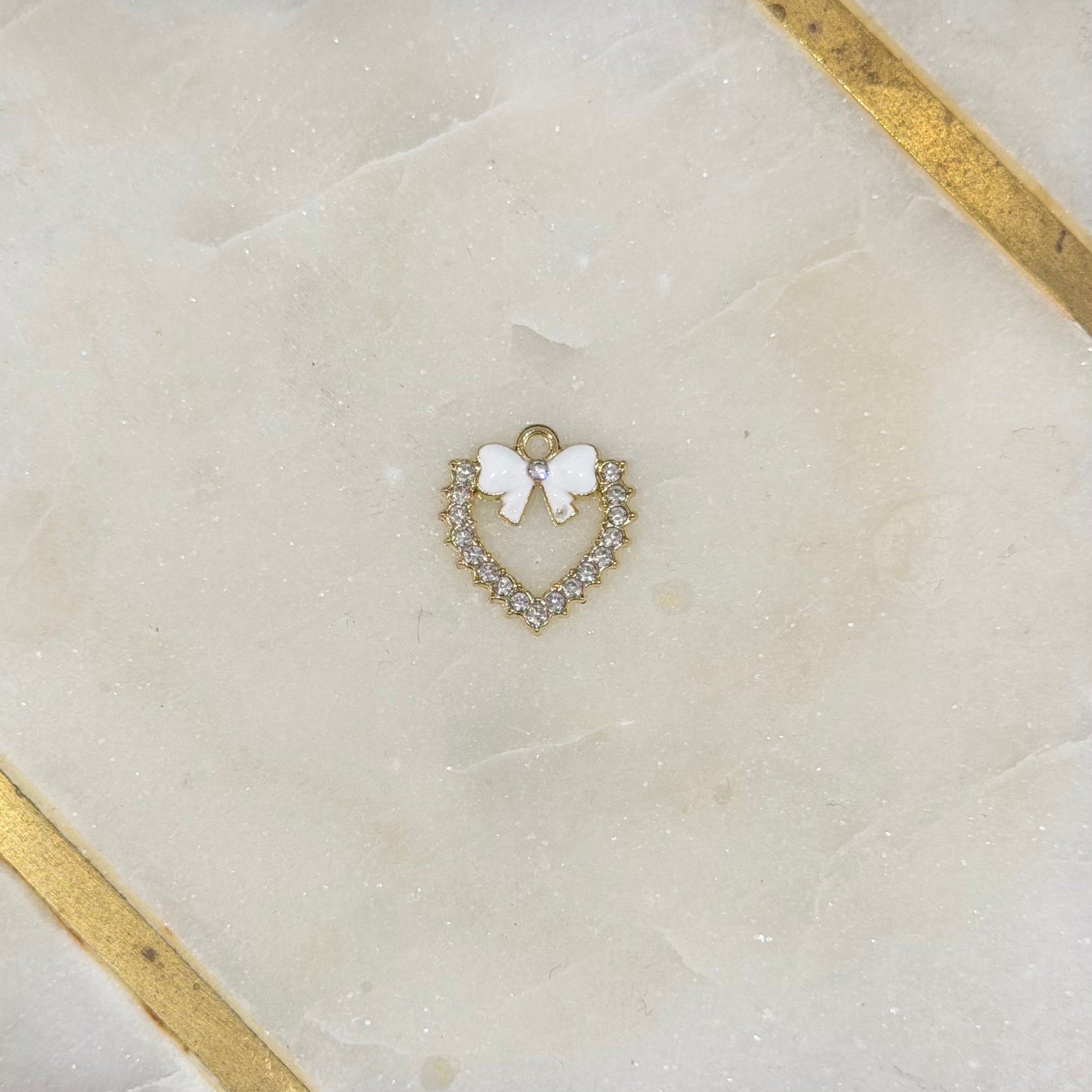 Shimmering Heart/Bow Charm