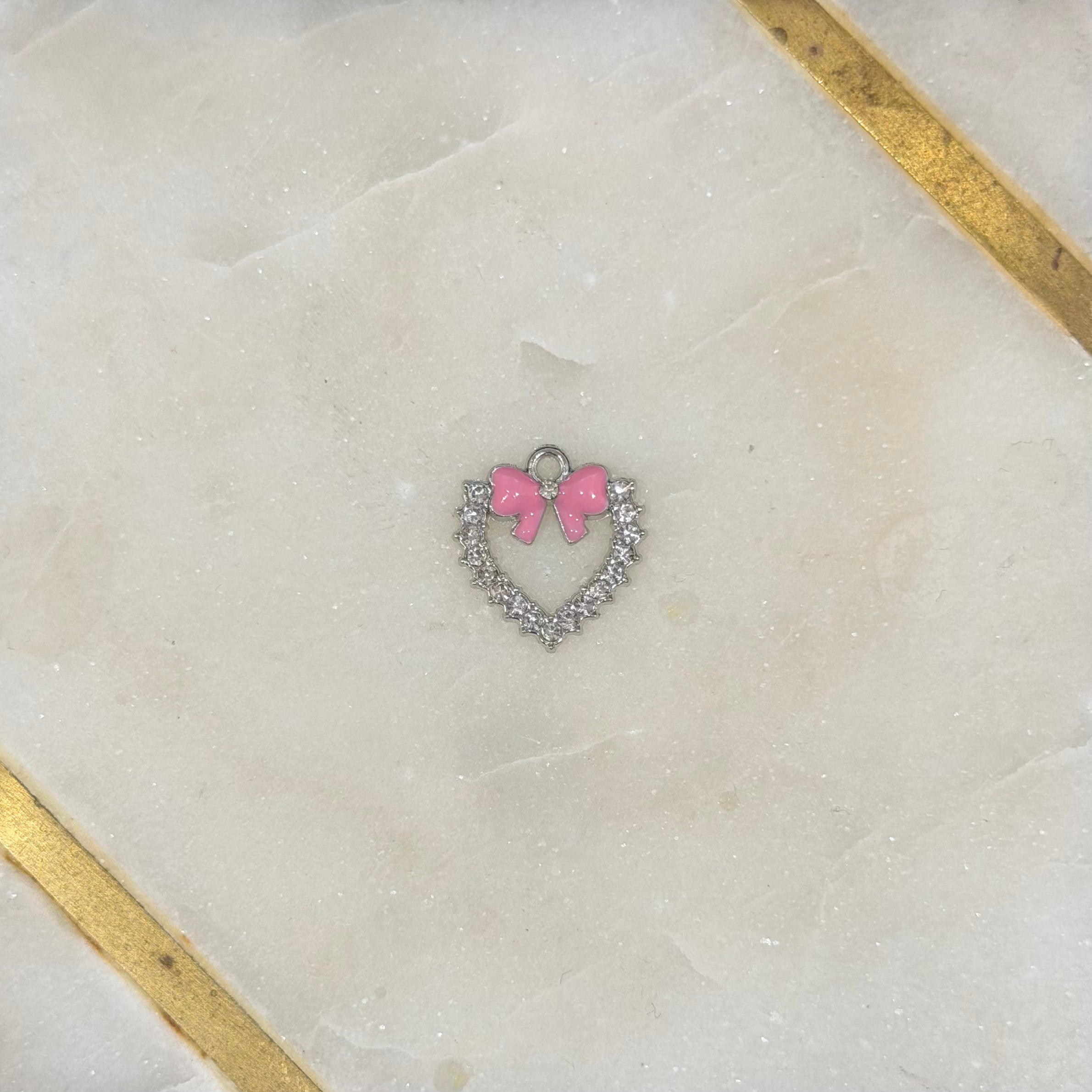 Shimmering Heart/Bow Charm