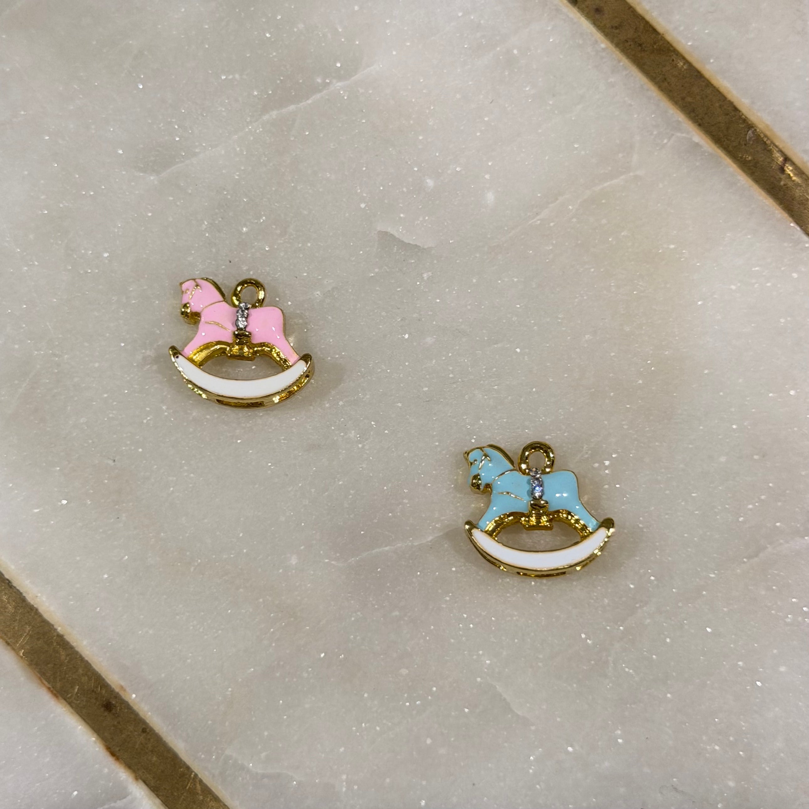 Gold Rocking Horse Charm