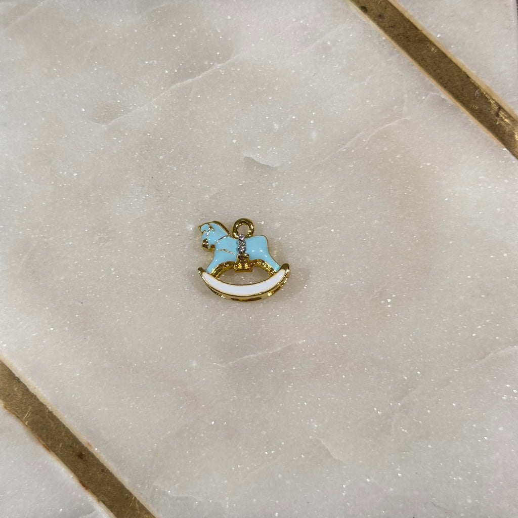 Gold Rocking Horse Charm