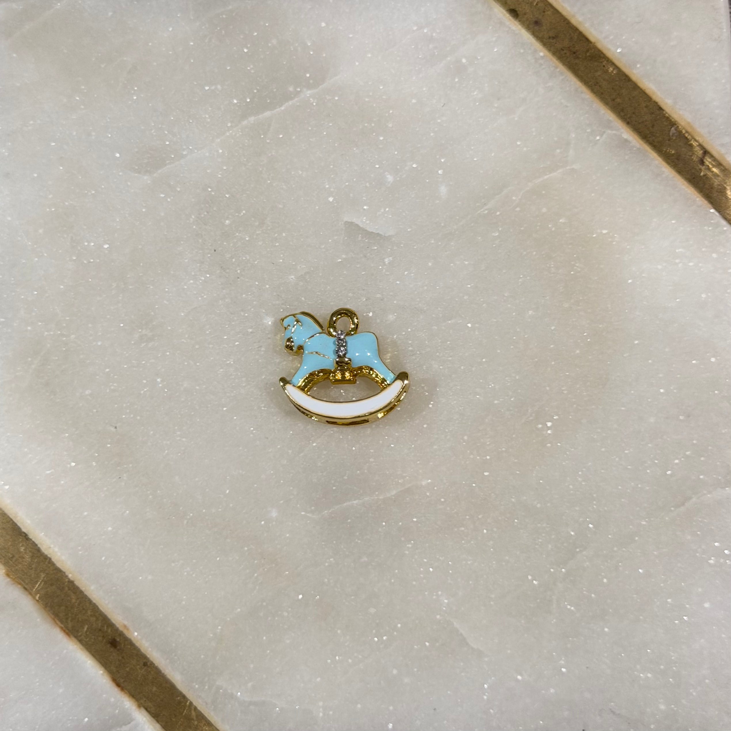 Gold Rocking Horse Charm