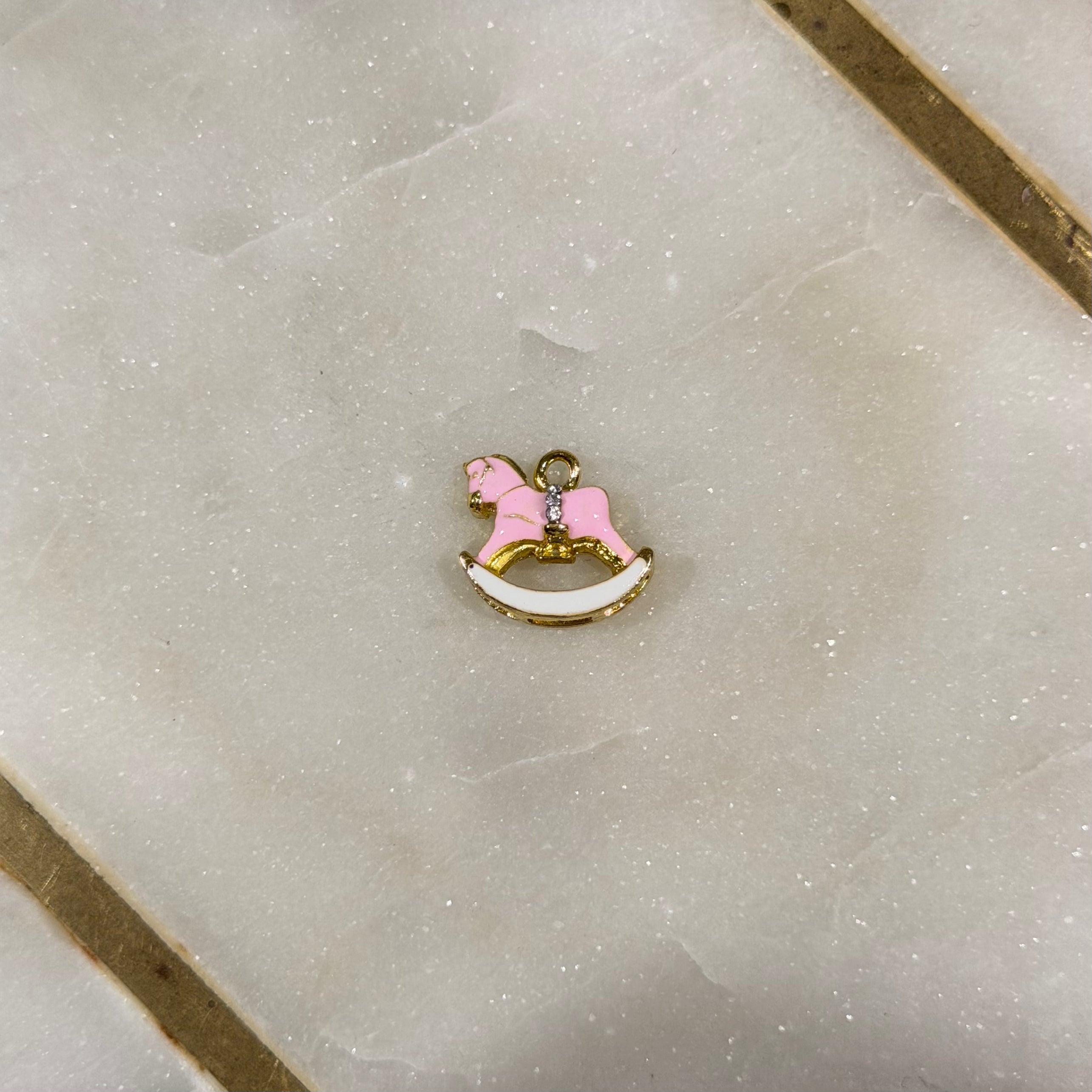 Gold Rocking Horse Charm