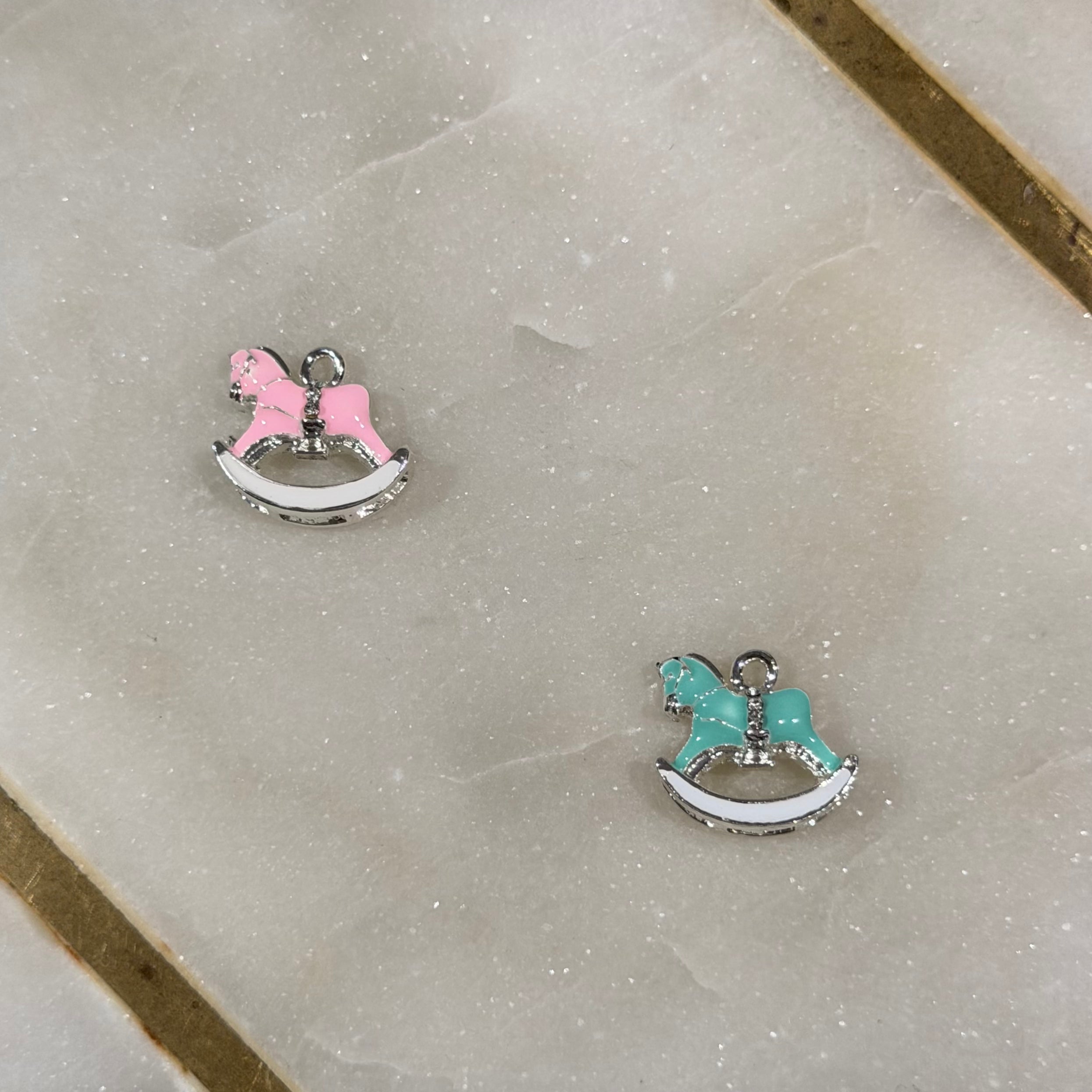 Silver Rocking Horse Charm