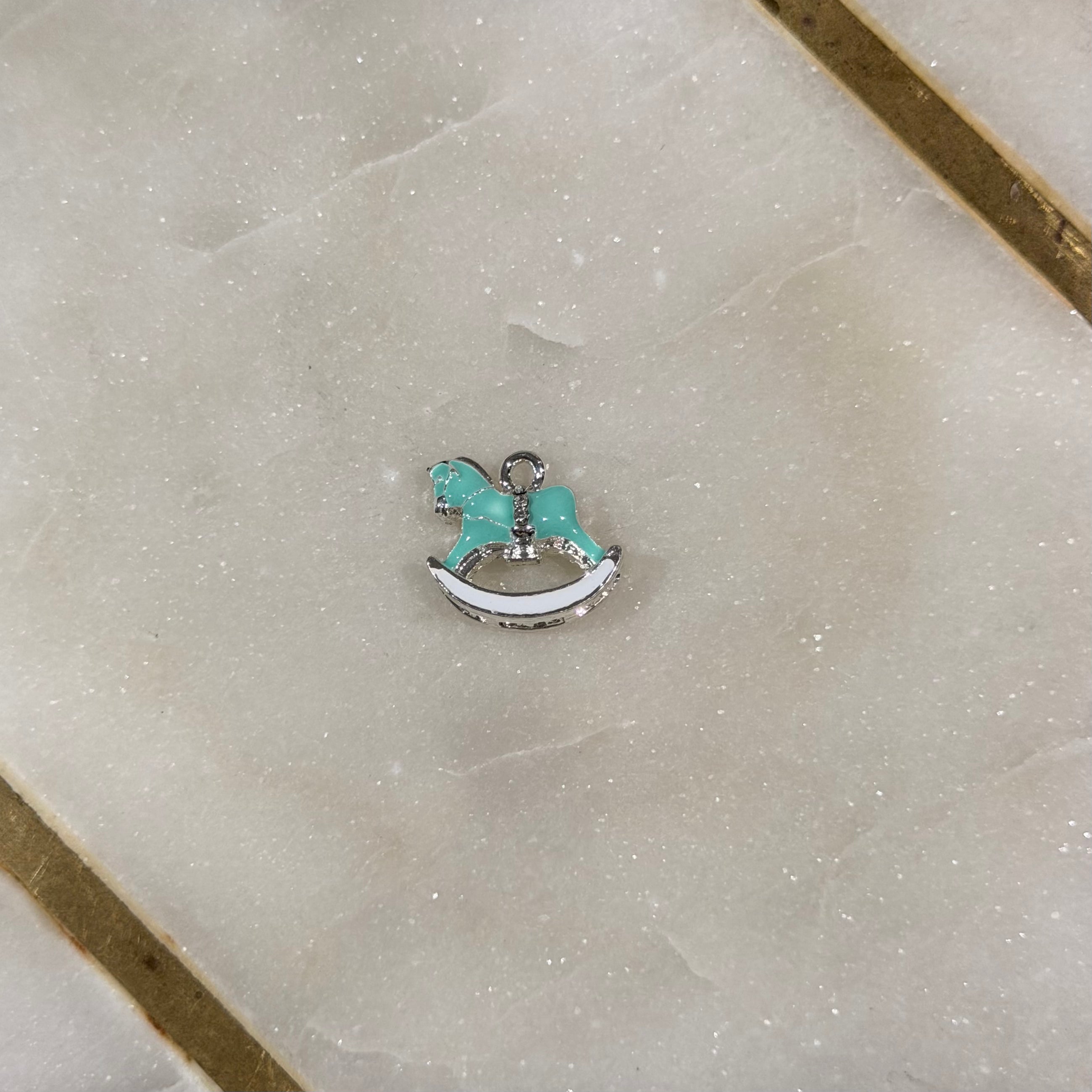 Silver Rocking Horse Charm
