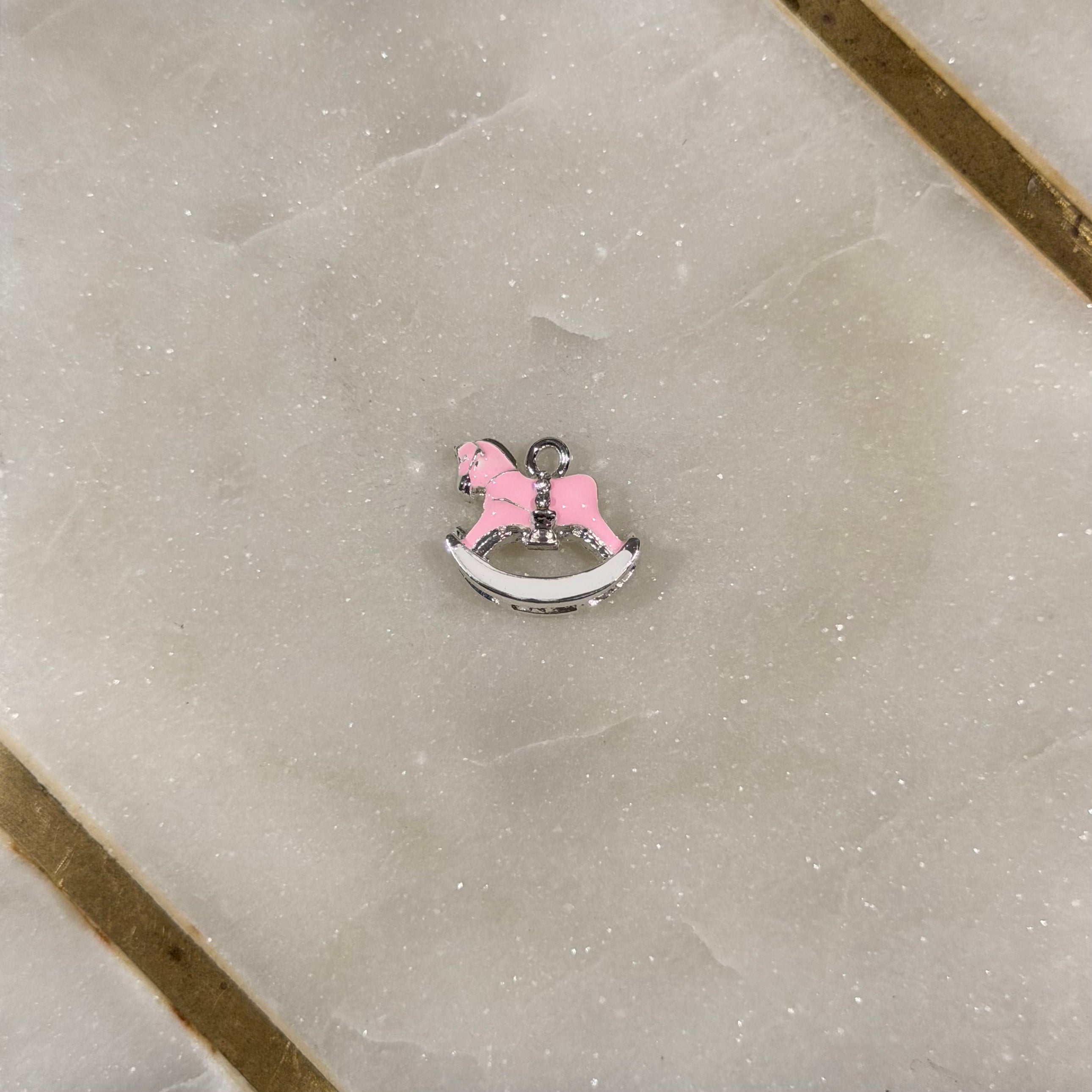 Silver Rocking Horse Charm