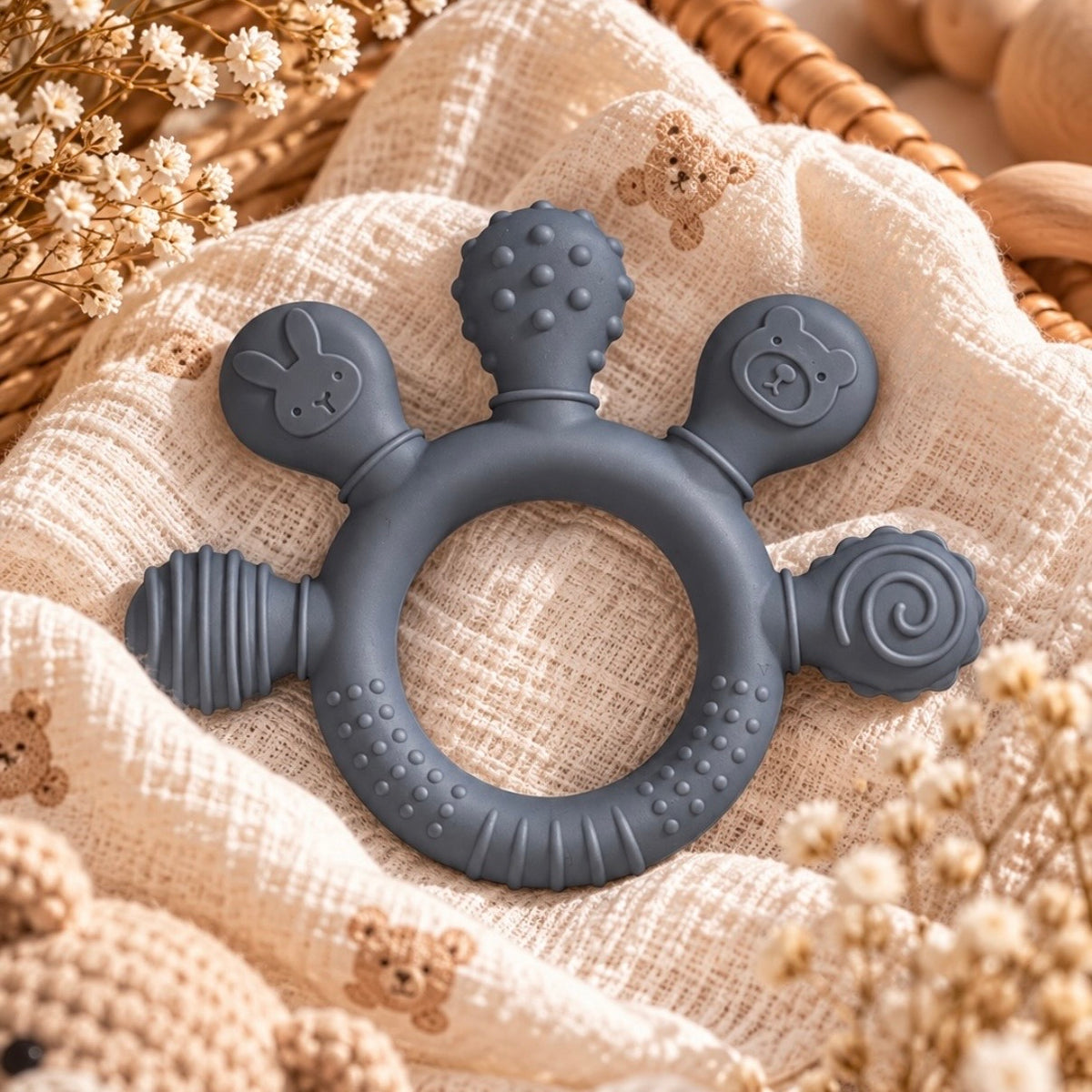 Silicone Knuckle Teething Ring
