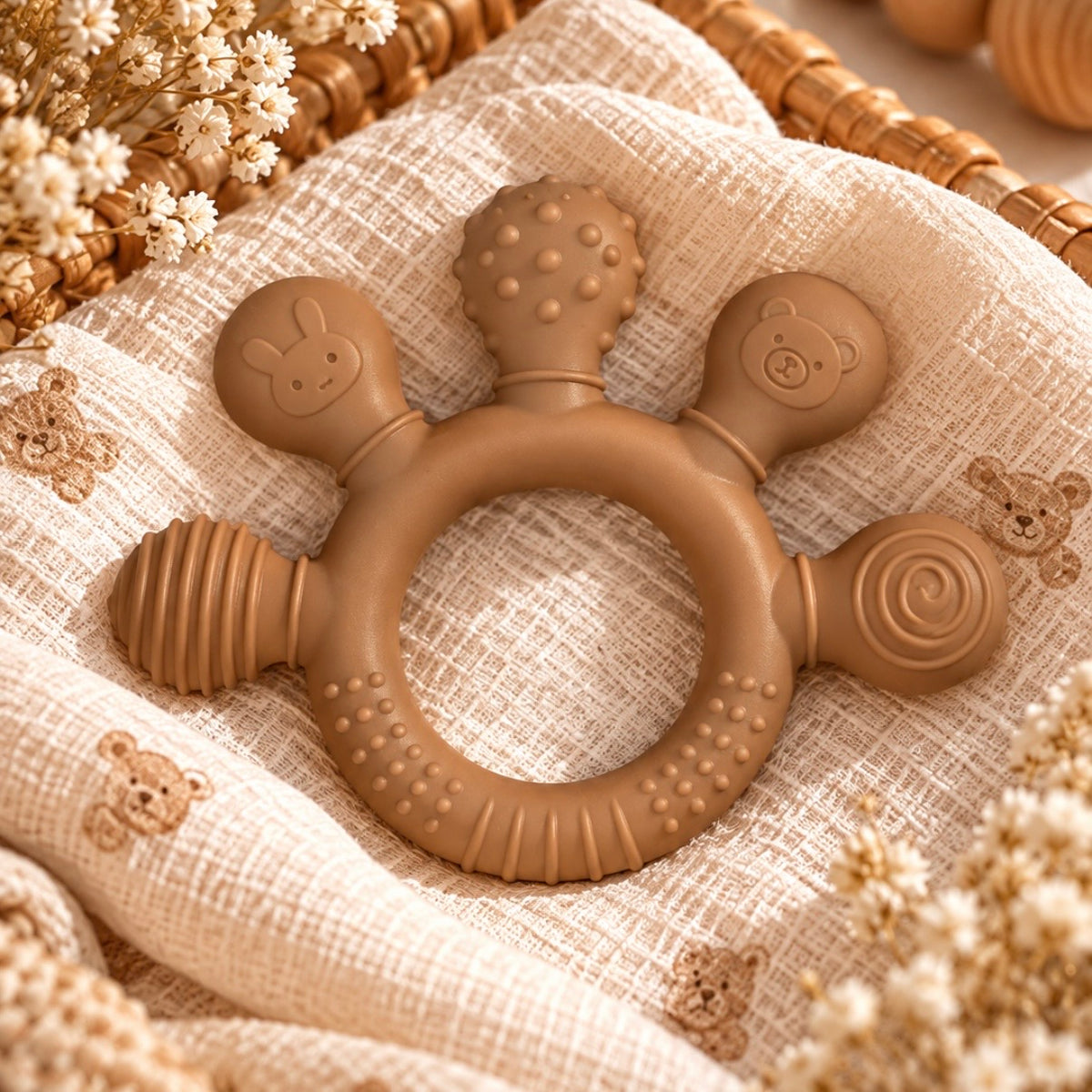 Silicone Knuckle Teething Ring