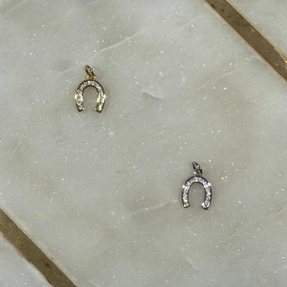 Sparkling Horse Shoe Charm