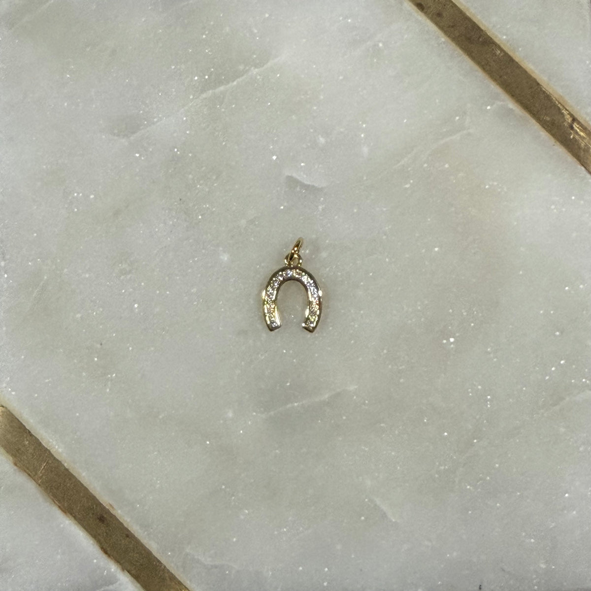 Sparkling Horse Shoe Charm