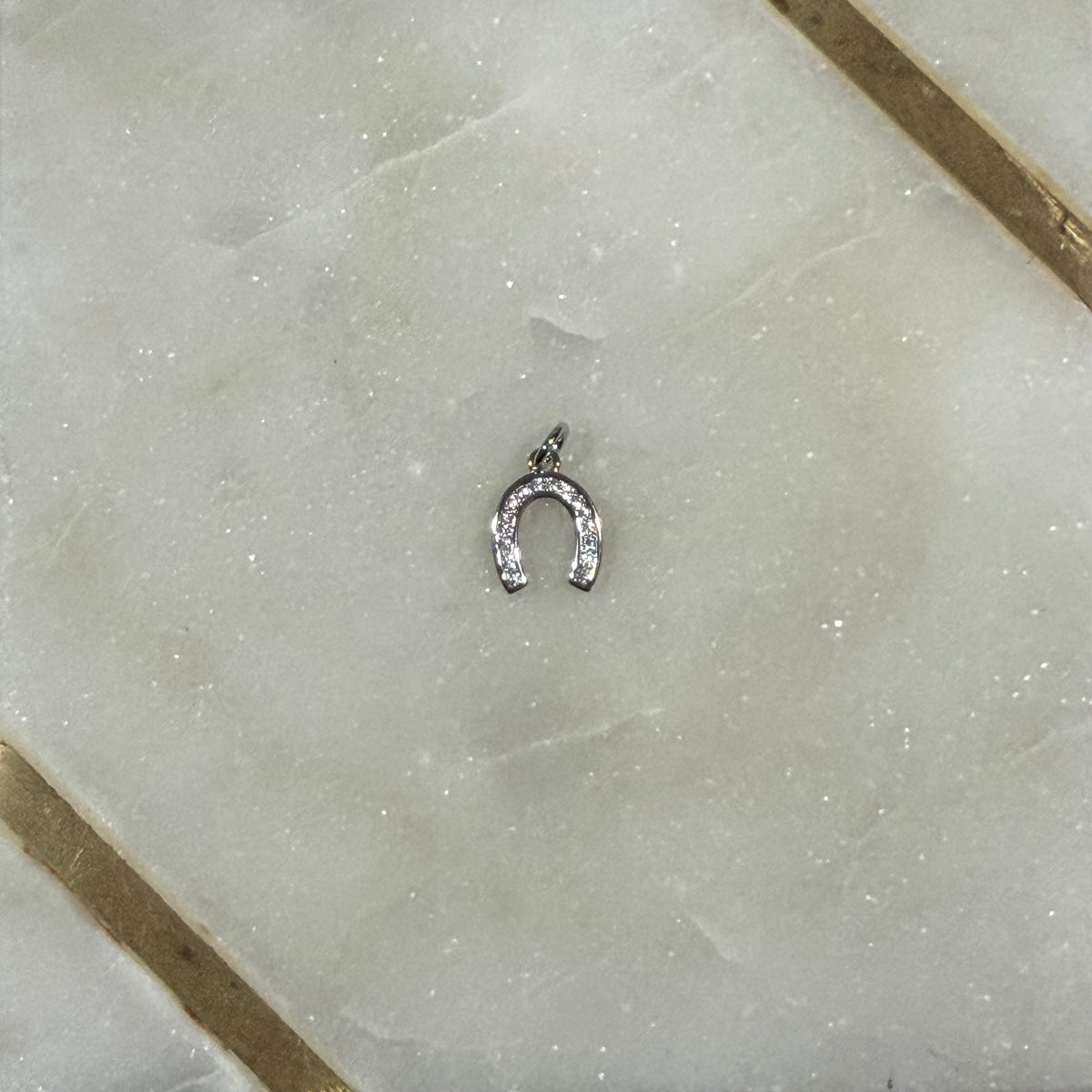 Sparkling Horse Shoe Charm